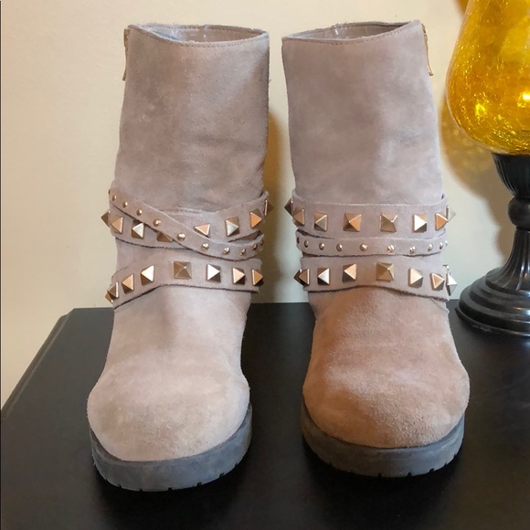 BCBGeneration Suede Studded Ankle Boots - Picture 2 of 8